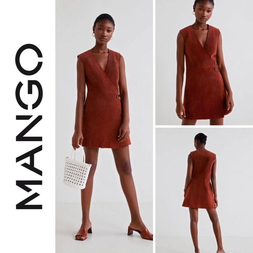 NWT Mango Rust Midi Dress (s)